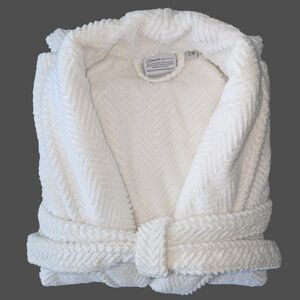 UNISEX Luxury Spa Hotel Collection Herringbone Weave Turkish Cotton Bathrobe